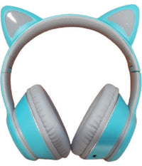 Cuffie Auricolari Wireless/cablate Orecchie Gatto Ricaricabili Bluetooth Q-em50         