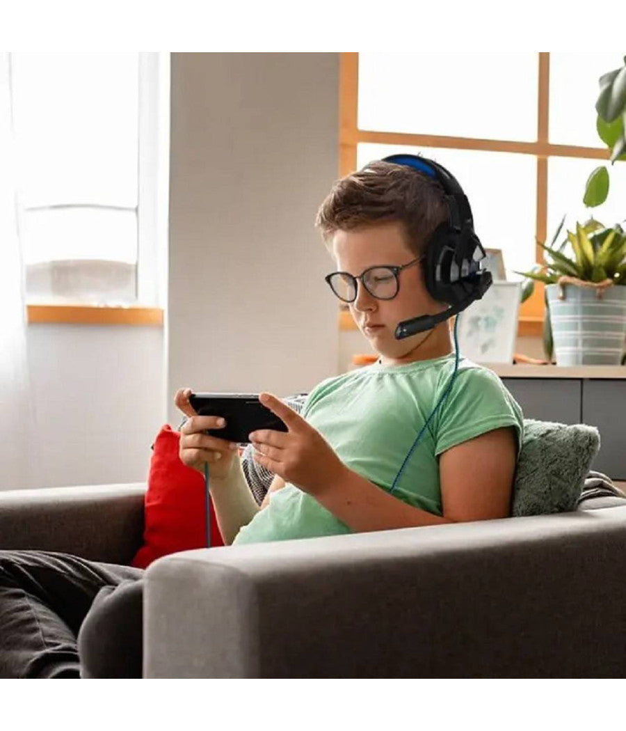 Cuffie Cablate Stereo Con Microfono Jack Usb Luci Rgb Led Gaming Film Pc Gm6066         