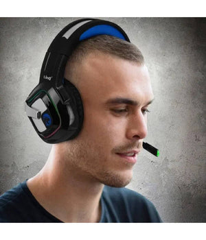 Cuffie Cablate Stereo Con Microfono Jack Usb Luci Rgb Led Gaming Film Pc Gm6066         