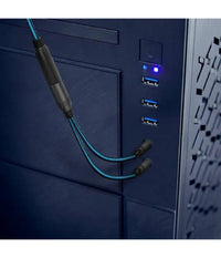 Cuffie Cablate Stereo Con Microfono Jack Usb Luci Rgb Led Gaming Film Pc Gm6066         