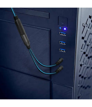 Cuffie Cablate Stereo Con Microfono Jack Usb Luci Rgb Led Gaming Film Pc Gm6066         