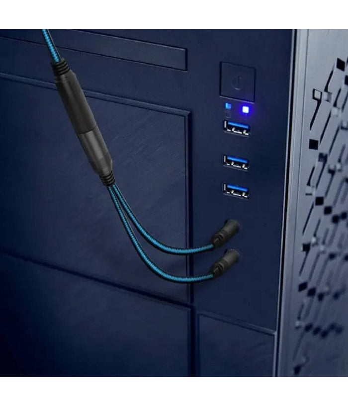 Cuffie Cablate Stereo Con Microfono Jack Usb Luci Rgb Led Gaming Film Pc Gm6066         