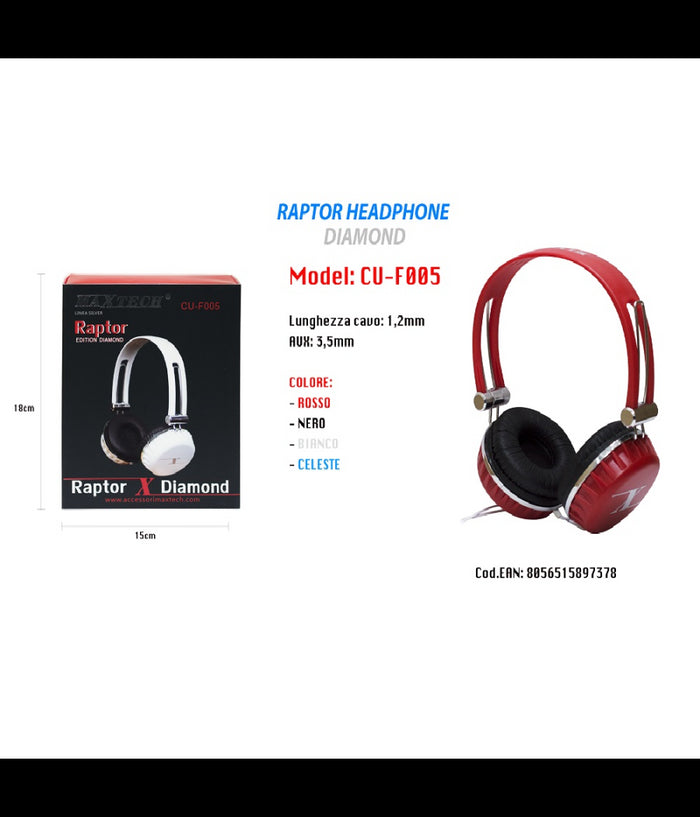 Cuffie Con Filo Attacco 3,5mm Pc Computer Mac Notebook Mp3 Portatili Maxtech Cu-f005         