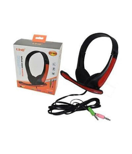 Cuffie Con Microfono Stereo Per Pc Notebook Computer Skype Msn Jack 3.5mm Cy-803         