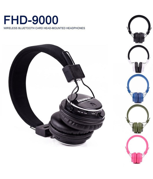Cuffie Fhd-9000 Wireless Bluetooth Stereo Card Musica Smartphone         