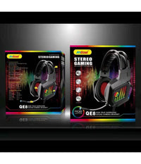 Cuffie Gaming Da Gioco Stereo Bass Con Microfono Luci A Led Rgb Per Ps4 Pc Qe8         