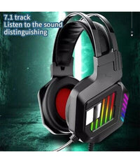 Cuffie Gaming Da Gioco Stereo Bass Con Microfono Luci A Led Rgb Per Ps4 Pc Qe8         