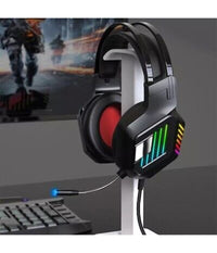 Cuffie Gaming Da Gioco Stereo Bass Con Microfono Luci A Led Rgb Per Ps4 Pc Qe8         
