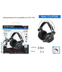 Cuffie Gaming Per Pc Ps4 Xbox One Controllo Volume E Microfono Usb Aux Cerberus         