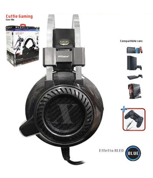 Cuffie Gaming Per Pc Ps4 Xbox One Controllo Volume E Microfono Usb Aux Cerberus         