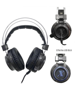 Cuffie Gaming Per Pc Ps4 Xbox One Controllo Volume E Microfono Usb Aux Cerberus         