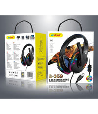 Cuffie Gioco Gaming Over-ear Stereo Porta Usb Luci Led Rgb Per Pc Ps3 Ps4 S-359         