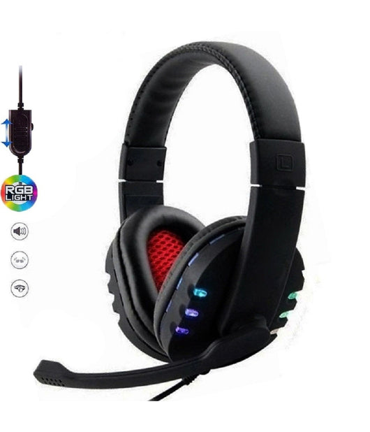 Cuffie Gioco Gaming Over-ear Stereo Porta Usb Luci Led Rgb Per Pc Ps3 Ps4 S-359         