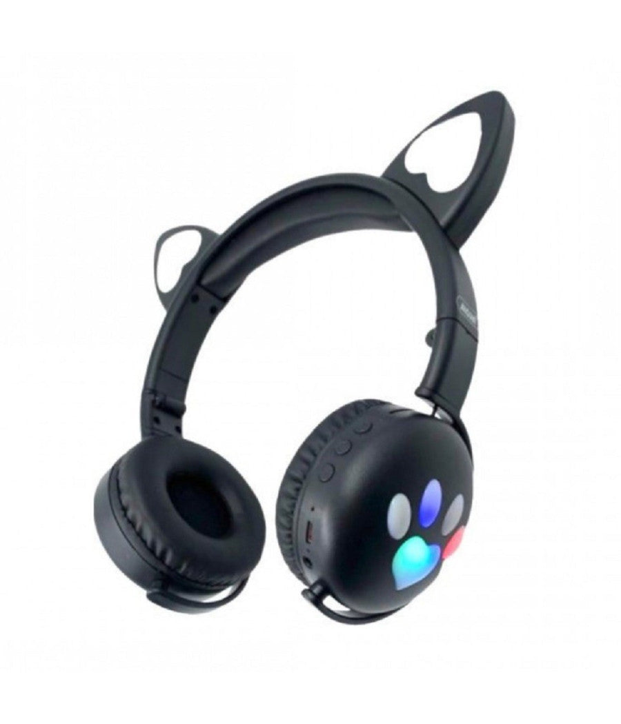 Cuffie Led Wireless Con Orecchie Da Gatto Con 7 Colori Di Luce Bluetooth Q-max60         