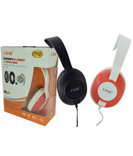 Cuffie On-ear Con Padiglioni Morbidi Con Jack 3,5mm Per Pc Computer Cellulare T62         