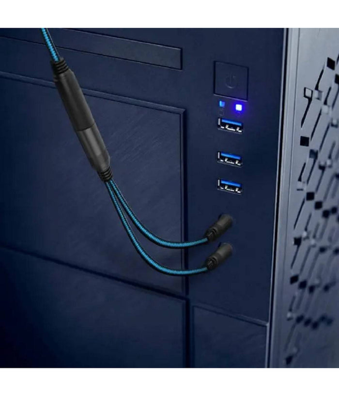 Cuffie Stereo Cablate Microfono Jack 3,5mm Usb Led Rgb Gaming Film Per Pc Gm6060         