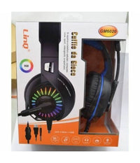 Cuffie Stereo Con Microfono Jack 3.5mm + Usb Con Led Gaming Giochi Film Pc Gm6020         