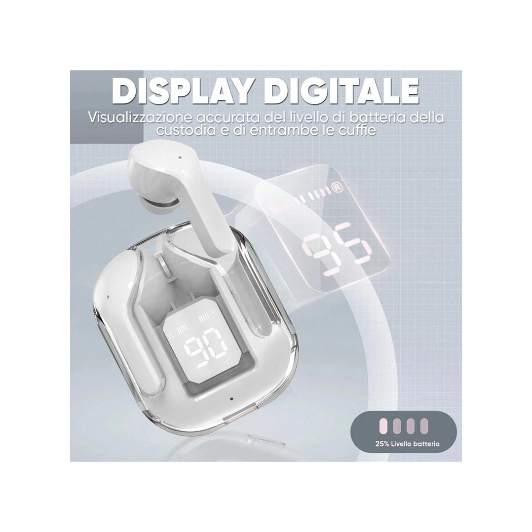 Trade Shop - Cuffie Ultrapods Max Auricolari Bluetooth 5.3 Wireless Con Microfono Display Led         