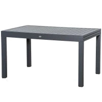 Tavolo da Giardino Allungabile per 8-10 Persone, in Alluminio, 135-270x90x75cm, Grigio