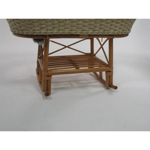 Culla morgana nat/miele cm 100x58 con dondolo e ruote