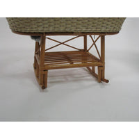 Culla morgana nat/miele cm 100x58 con dondolo e ruote