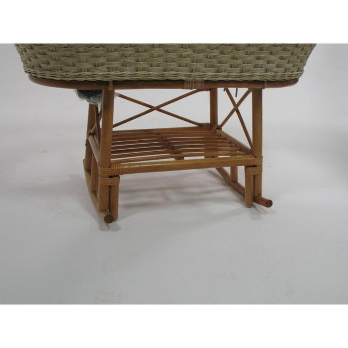 Culla morgana nat/miele cm 100x58 con dondolo e ruote