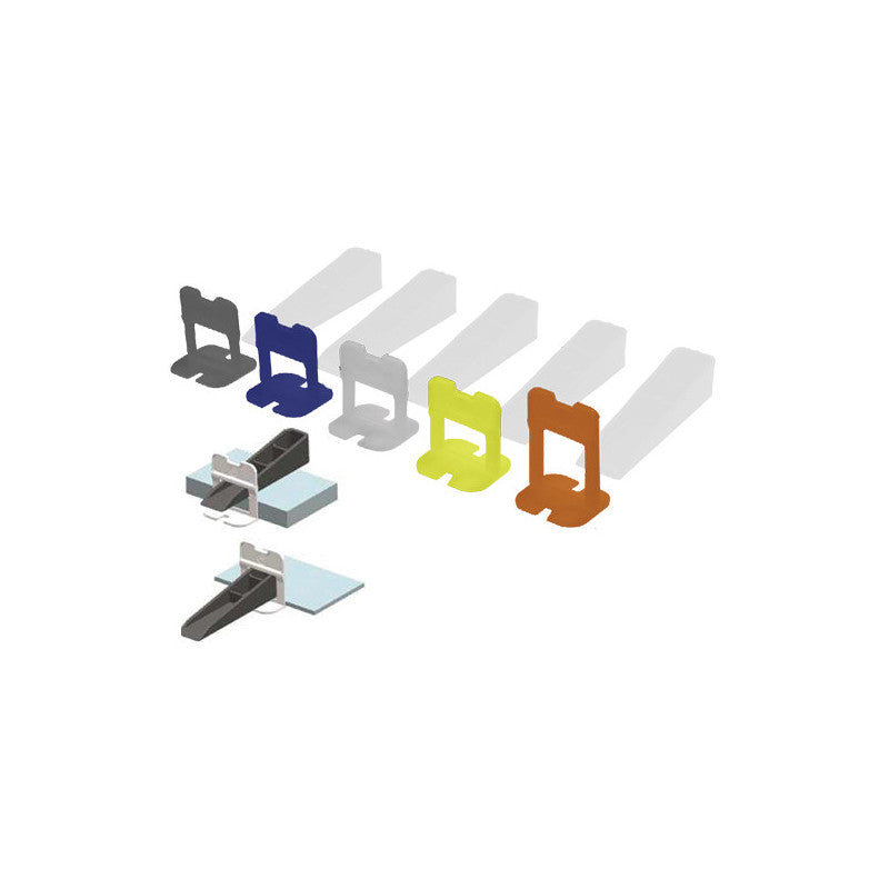 Cunei autocentranti piastrelle mm 1 – confezione 250 pz – DLIV T01B