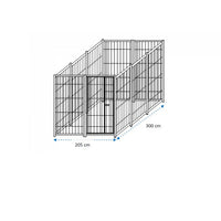 Recinto per cani box modulare solo perimetro metri 3 x 2 viteria compresa