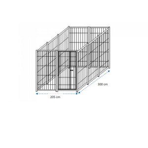 Recinto per cani box modulare solo perimetro metri 3 x 2 viteria compresa