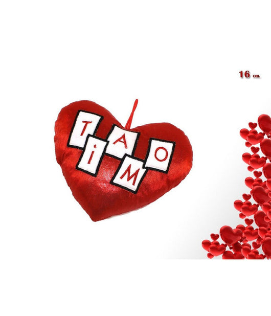 Cuore In Peluche Rosso Con Scritta Ti Amo 16 Cm Idea Regalo San Valentino 86998         