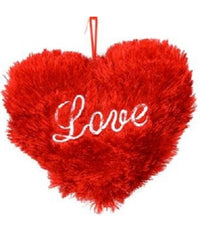 Cuore Rosso Con Scritta Love In Peluche Appendino 20cm Idea Regalo San Valentino         
