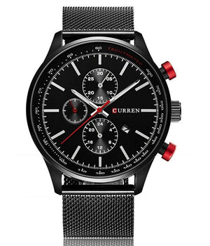 Curren Uomo Analogico Orologio Al Quarzo Con Cinturino In Lega Water Resistant         