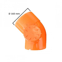 Curva 45° con tappo ispezione in pvc : Diametro - 160, Modello - Sinistra