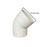 Curva 45° in pvc : Colore - Avorio, Diametro - 160