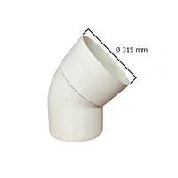Curva 45° in pvc : Colore - Avorio, Diametro - 315