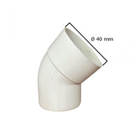 Curva 45° in pvc : Colore - Avorio, Diametro - 40