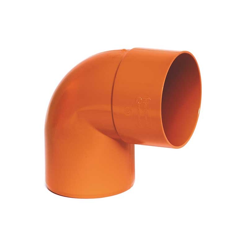 Curva 87.30° in pvc : Colore - Arancio, Diametro - 40