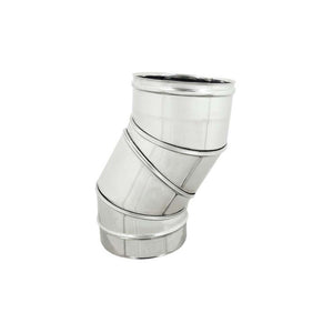 Curva gomito inox 100mm orientabile registrabile 5 decimi curvatura 0-90°