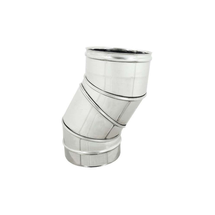 Curva gomito inox 220mm orientabile registrabile 5 decimi curvatura 0-90°