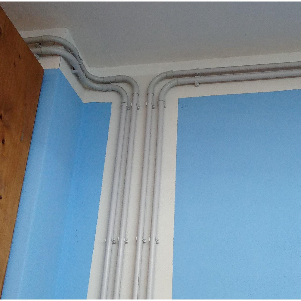 Curva per tubo rigido 16mm - 5pz per impianti elettrici a parete colore grigio