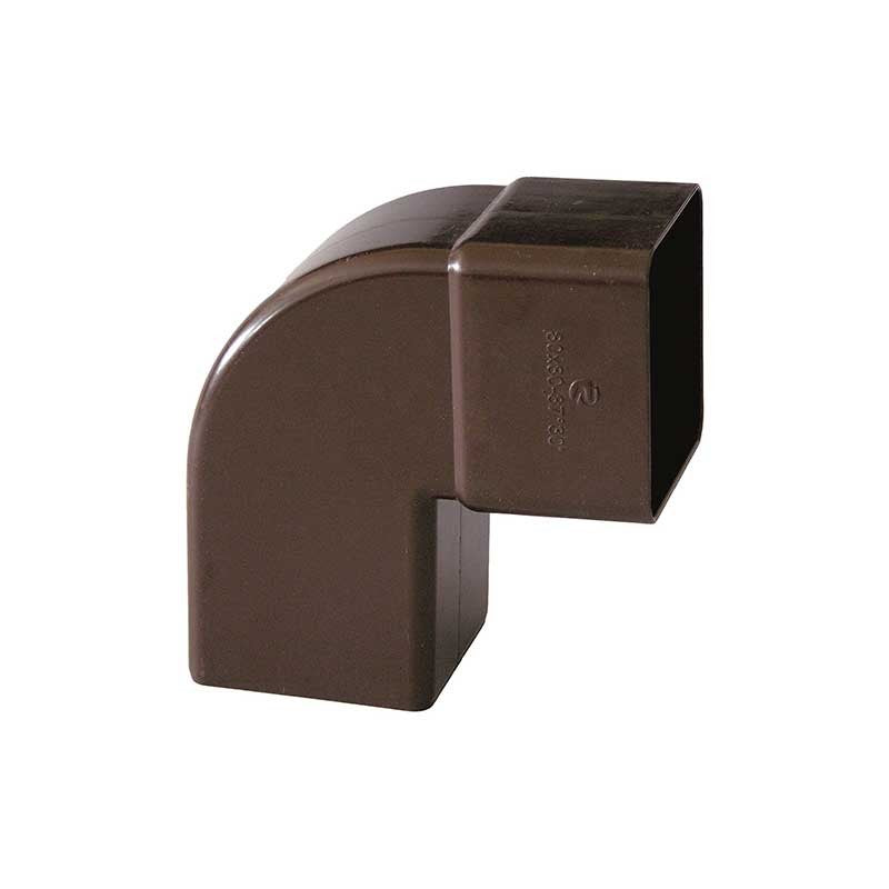Curva quadra 87.30° per pluviali : Colore - Marrone, Diametro - 80