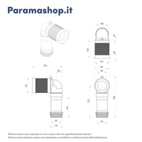 Curva tecnica per vaso traslato con scarico a terra da 6 a 14 cm