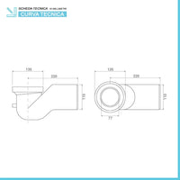 Curva tecnica per wc filo muro con diametro 11 cm completa di guarnizione