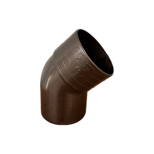 Curva tonda 45° per pluviali : Colore - Rame antico, Diametro - 80