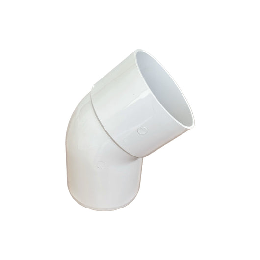 Curva tonda 45° per pluviali : Colore - Bianco, Diametro - 100