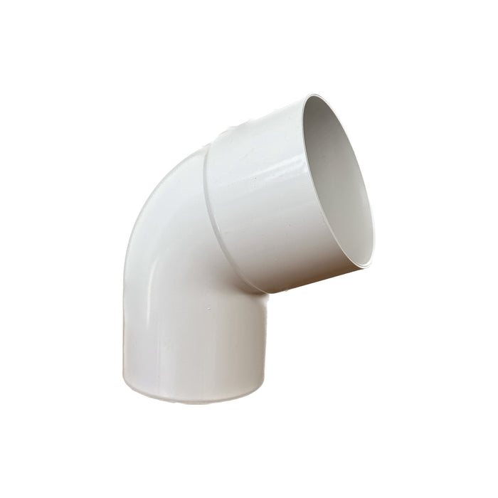 Curva tonda 67.30° per pluviali : Colore - Bianco, Diametro - 80