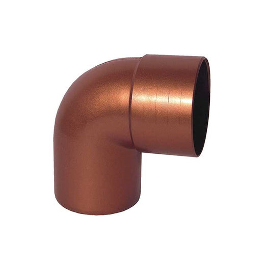 Curva tonda 87.30° per pluviali : Colore - Rame rosso, Diametro - 100