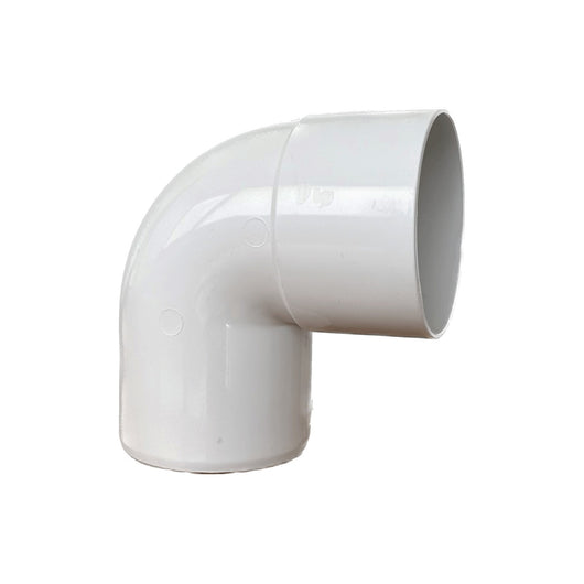 Curva tonda 87.30° per pluviali : Colore - Bianco, Diametro - 100