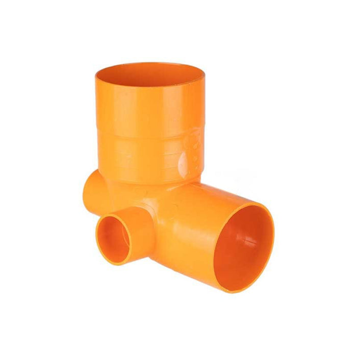 Curva wc - tipo alto in pvc : Modello - 2 attacchi (posteriore + destro) Ø50