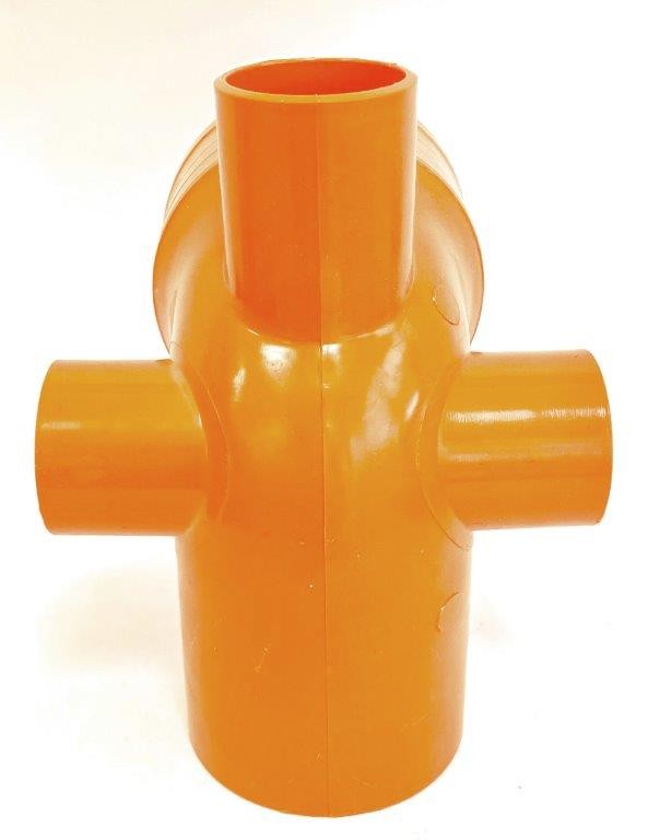 Curva wc - tipo basso in pvc : Modello - 3 attacchi (posteriore + destro + sinistro) Ø50